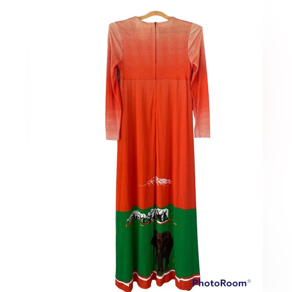 Mimmo Ferretti expressly for Diane Von Furstenberg Elephant print dress 1970’s - Picture 2 of 7